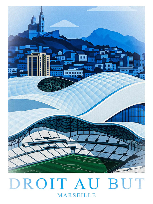 Marseille – Le Stade de la Ville · Affiche Artistique FastBreak FastBreak Shop