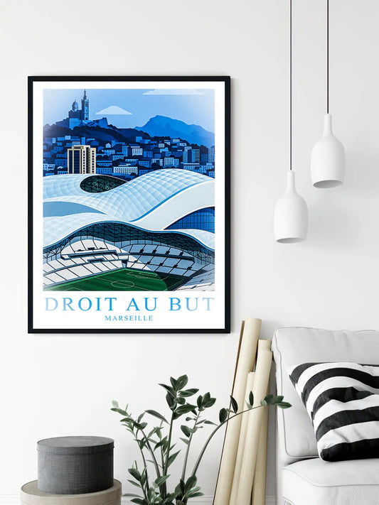 Marseille – Le Stade de la Ville · Affiche Artistique FastBreak FastBreak Shop