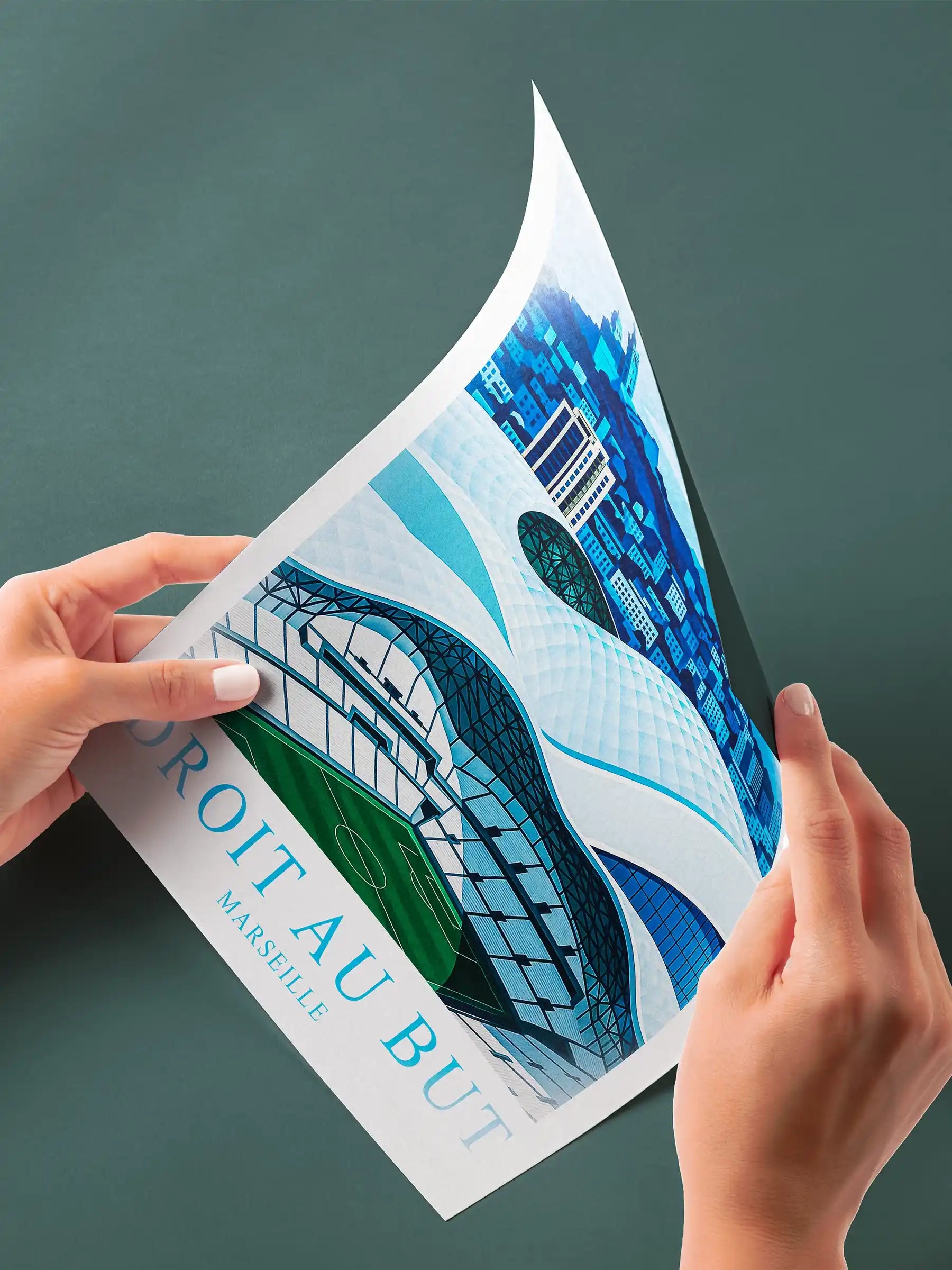 Marseille – Le Stade de la Ville · Affiche Artistique FastBreak FastBreak Shop