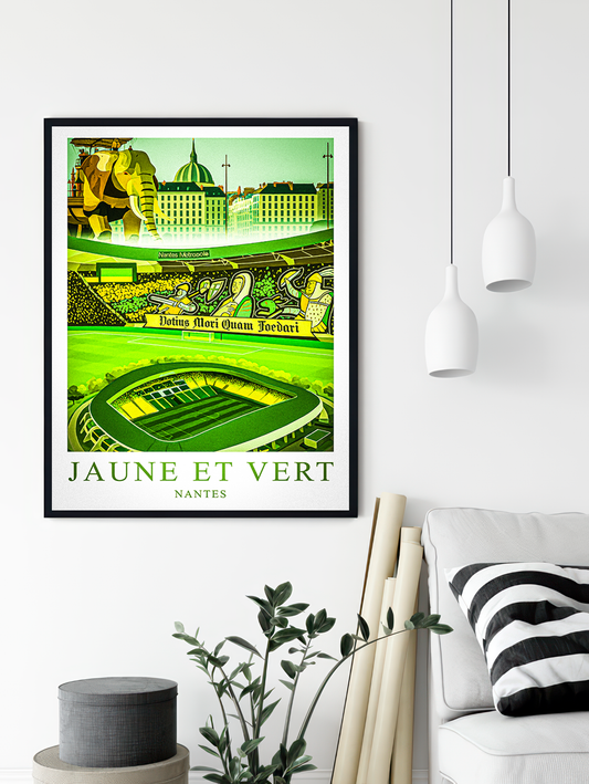 Affiche Supporters Nantes – Jaune et Vert | Poster Football