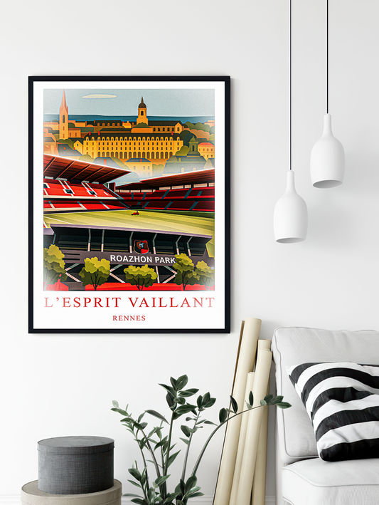 Affiche Supporters Rennes – L’esprit vaillant | Poster Football